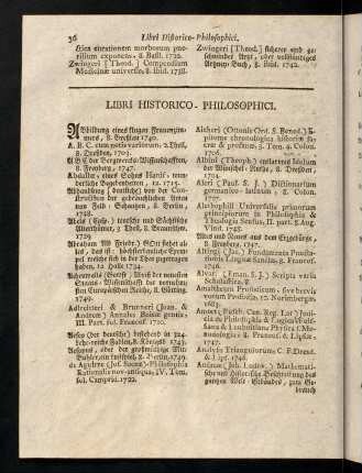 36-69, Libri Historico - Philosophici.