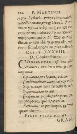 Caput XXXVIII. De Coniunctione.