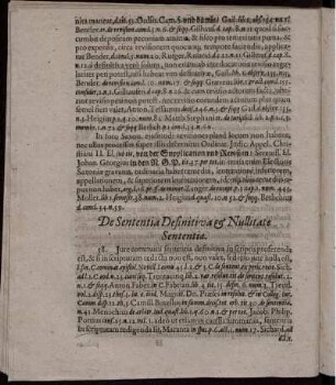 De Sententia Definitiva & Nullitate Sententiae