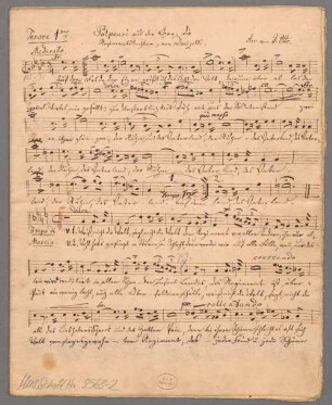 La Fille du régiment, Auswahl, arrangiert, Männerchor - BSB Mus.Schott.Ha 8563-2