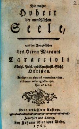 Die wahre Hoheit der menschlichen Seele