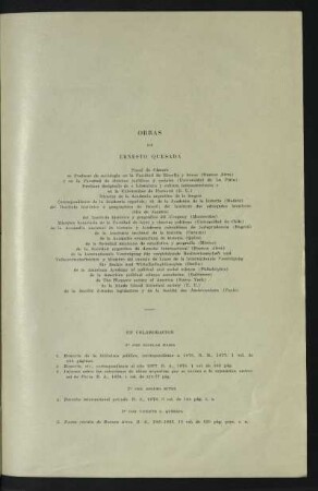 Obras de Ernesto Quesada