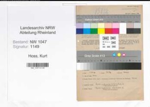 Entnazifizierung Kurt Hoss , geb. 27.11.1913 (Angestellter)