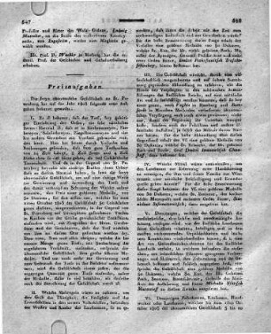 Preisaufgaben.