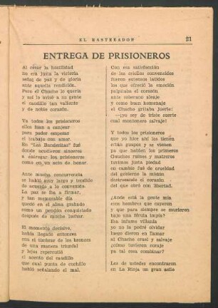 Entrega de prisioneros