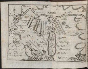 Plan der Bataille ohnweit Minden den 1. Augusti 1759