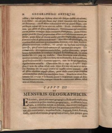 Caput XII. De Mensuris Geographicis