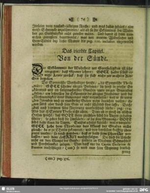 Das vierdte Capitel. Von der Sünde