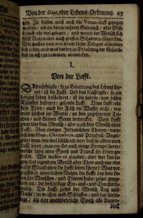 I. Von der Lufft.