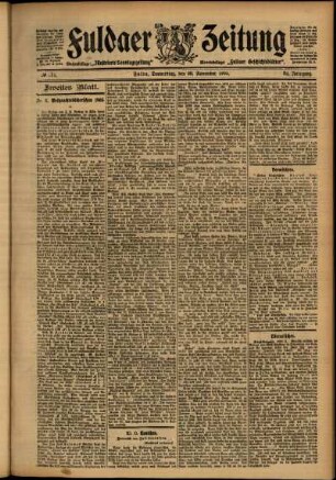 Zweite Ausgabe vom Donnerstag, den 30. November 1905.