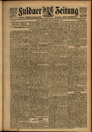 Zweite Ausgabe vom Donnerstag, den 30. November 1905.