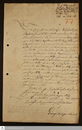Brief von Henri Frédéric Grangé an [Georg Christian Knapp].