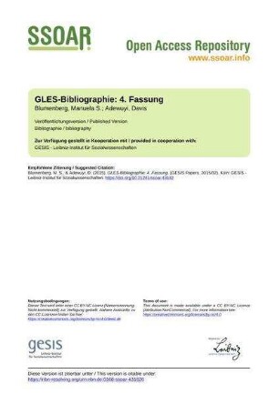 GLES-Bibliographie: 4. Fassung