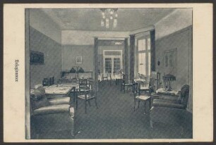 Ansichtskarte "Hotel Alemannia", Lesezimmer, Anhaltstraße 10
