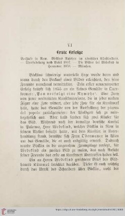 VI. Erste Erfolge