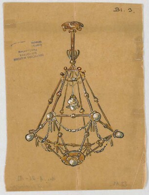 Thiersch, Friedrich von; München; Kunstverein, Umbau - Lüster (Perspektive)