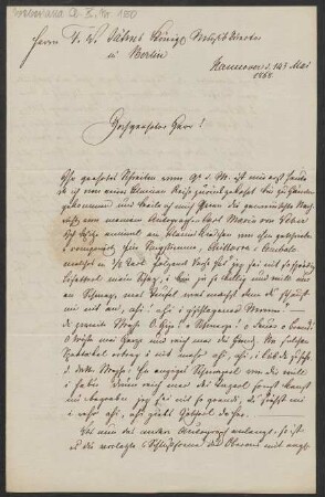 Brief an Friedrich Wilhelm Jähns : 14.05.1868