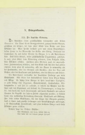 V. Bürgerkunde