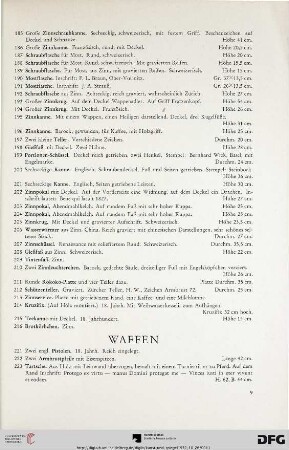 Waffen (Nr. 221-249)
