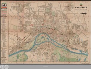 Plan der Stadt Magdeburg : einschl. Großottersleben und Olvenstedt : mit Straßenverzeichnis
