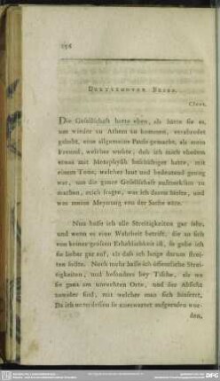 Dreyzehnter Brief. Cleve