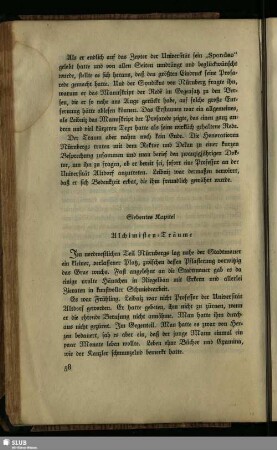 Siebentes Kapitel: Alchimisten-Träume