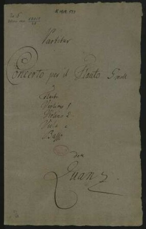 Konzerte; fl, strings, bc; g-Moll; QV 5: 206; GroF 1250