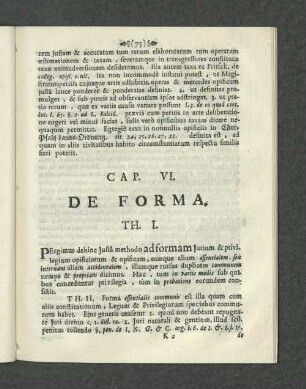 Cap VI. De Forma