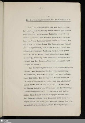 I Die Bestimmungsfaktoren des Fremdenverkehrs