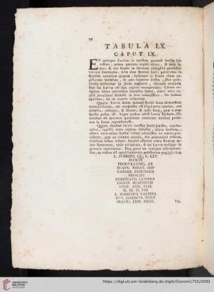 Tabula LX. Caput LX