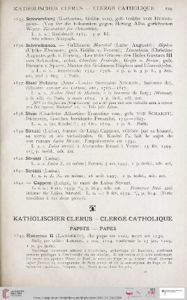 Katholischer Clerus / Clergé catholique (Nr. 1843 - 2017)