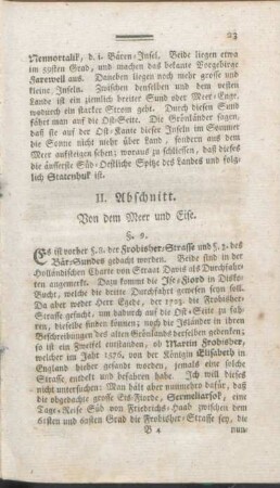 II. Abschnitt. Von dem Meer und Eise.