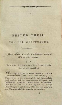 Theoretisch-practisches Handbuch zur leichtesten Erlernung der englischen Sprache, 2. Ausführlicher Unterricht über die Wortfügung und Tonmessung der englischen Sprache