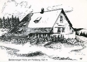 "Baldenweger Hütte am Feldberg, 1321 m"