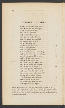Pyramus und Thisbe.
