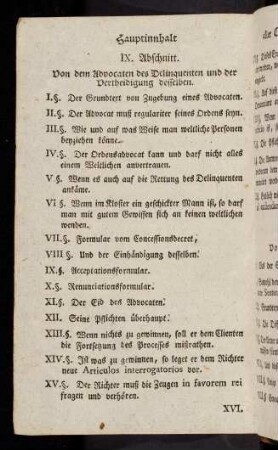 IX. Abschnitt