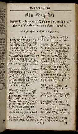 Ein Register solcher Lieder und Psalmen, ...