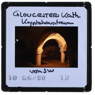 Gloucester, Kathedrale : Innenraum, Kryptahauptraum, von Südwesten