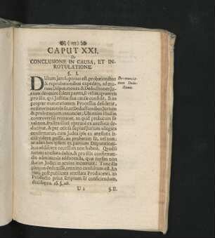 Caput XXI. De Conclusione In Causa, Et Inrotulatione.