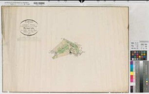 Lippe-Ems-Kanal Terrain von Olfen bis zur Lippe Sektion 5 1817 1000 rh. Ruten = 15 cm 55 x 81 kol. Zeichnung A. Düllens, Geometer KSM IV Nr. 129