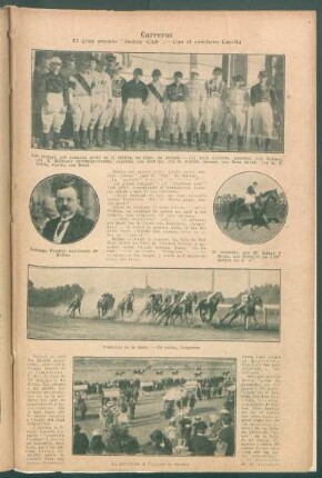 Carreras : El gran premio "Jockey Club".- Con el canchero Casella.