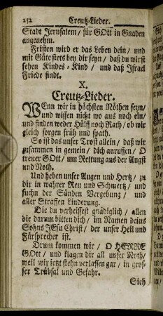 X. Creutz-Lieder.