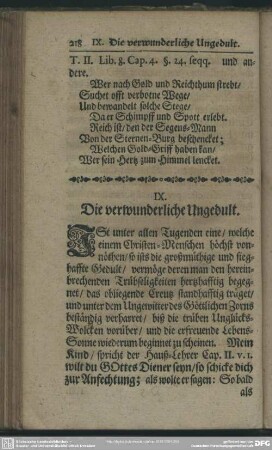IX. Die verwunderliche Ungedult