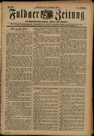 Zweite Ausgabe vom Montag, den 15. November 1897.