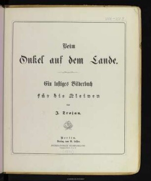 Beim Onkel auf dem Lande : ein lustiges Bilderbuch für die Kleinen