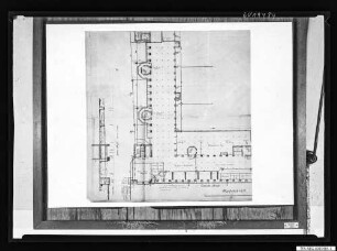 Grundriss Behrensbau Entwässerungsanlage 1917, Teilansicht 1, Reprofoto 1960