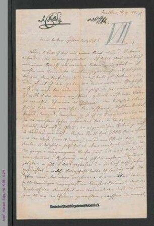 Brieffragment von Louise Otto-Peters an August Peters