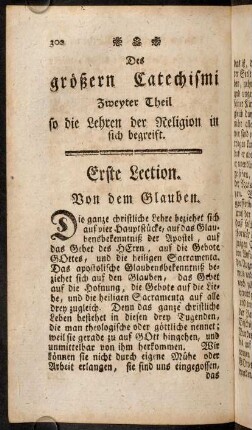 300-325, Erste Lection - Neunte Lection