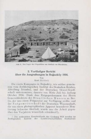 2. Vorläufiger Bericht über die Ausgrabungen in Bogazköy 1934