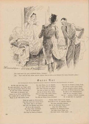 "Der Stoff wird Sie ganz entzückend kleiden, Fräulein!"